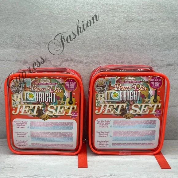 🫧 $2 Two Sol de Janeiro Bom Dia Bright Jet Set Bags - Picture 2 of 4
